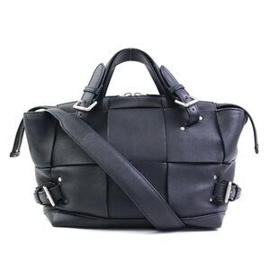 Bottega Veneta Arco Leather Shoulder Bag Black